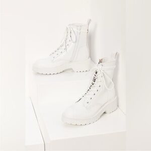 Steve Madden White Combat Boots